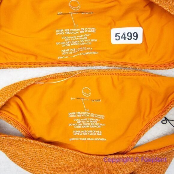 New! Set!‎ In Your Arms Free People Oceanic Bikini Top and bottom orange/gold - Picture 13 of 16